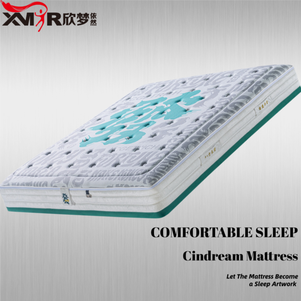 Anti-Mite Mattress Double-Sided Jacquard Resilience Sponge Gel Memory Foam Pocketed Spring Mattress