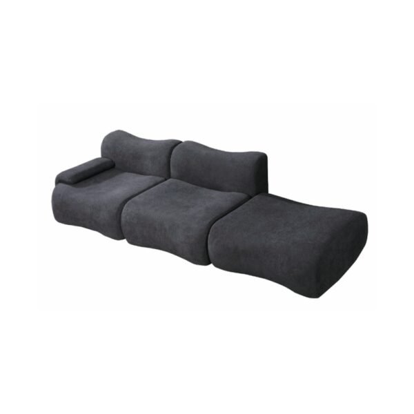 China Factory Modern Velvet Tufted Sectional Fabric Living Room Two Seater Vacuum Pack Sealed Compressed Frameless Foam Sofa - Image 6